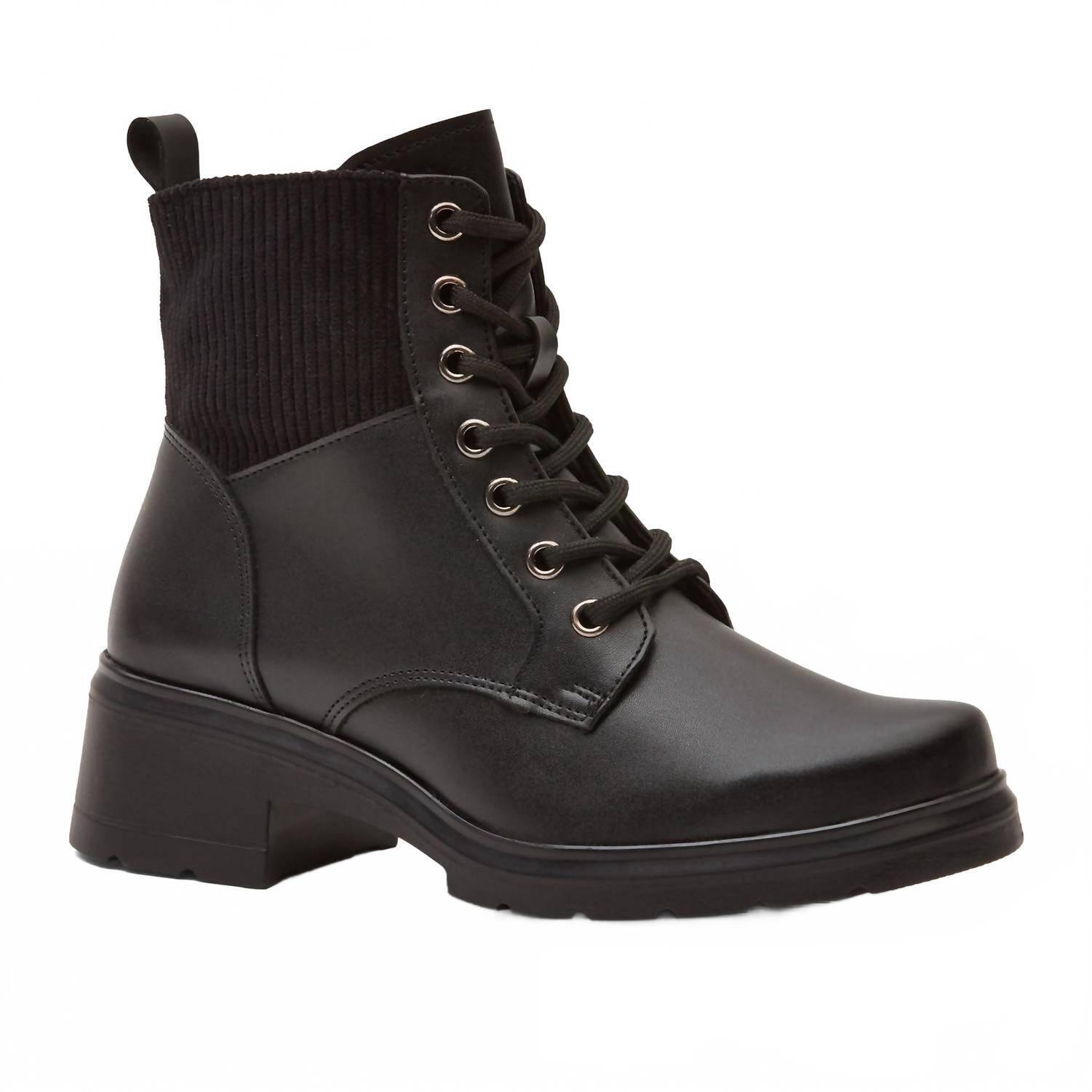 New Andrea Women's Combat Boots In Black